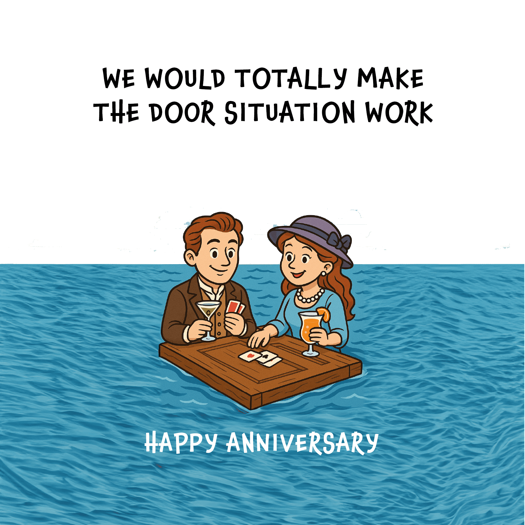 Titanic Door Situation Anniversary Card