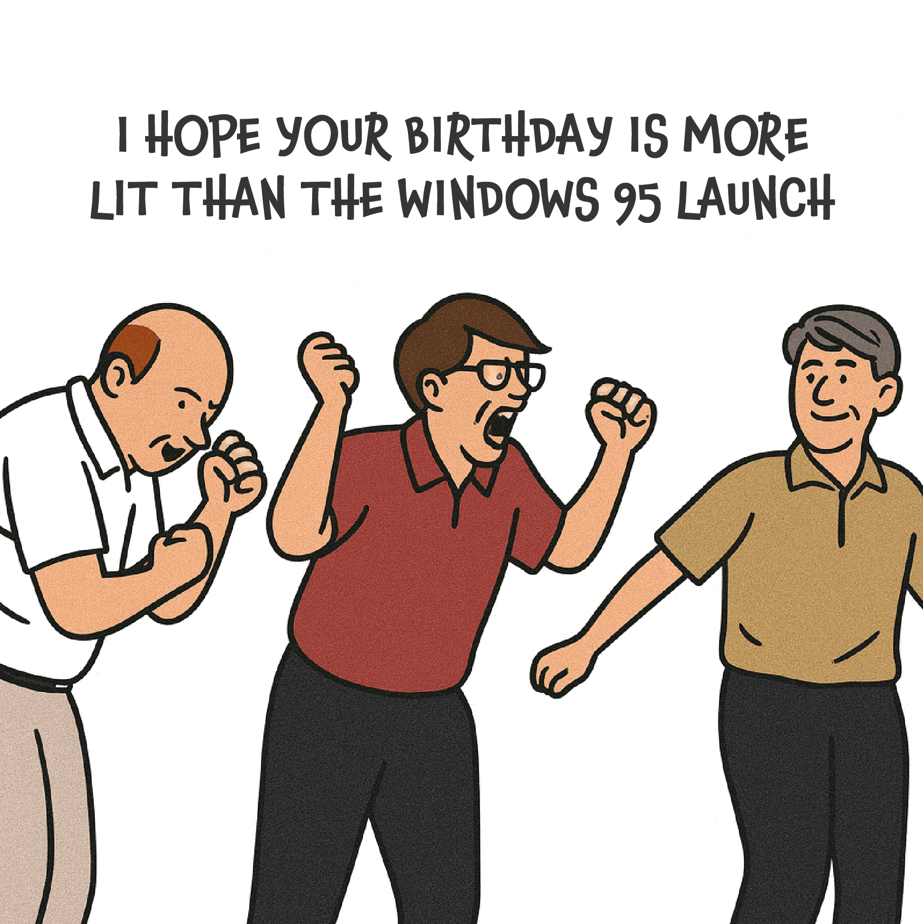 Windows 95 Launch Nostalgia Birthday Card