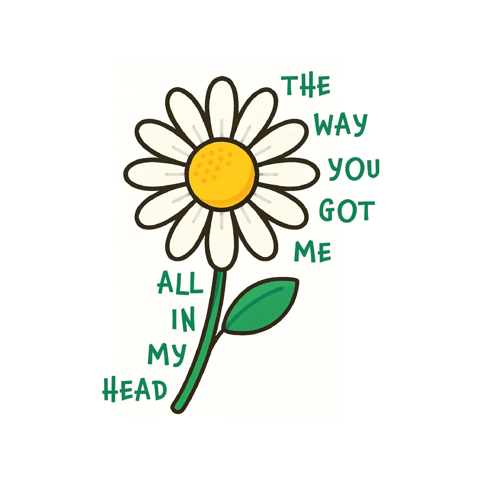 Daisies Lyric Romantic Card