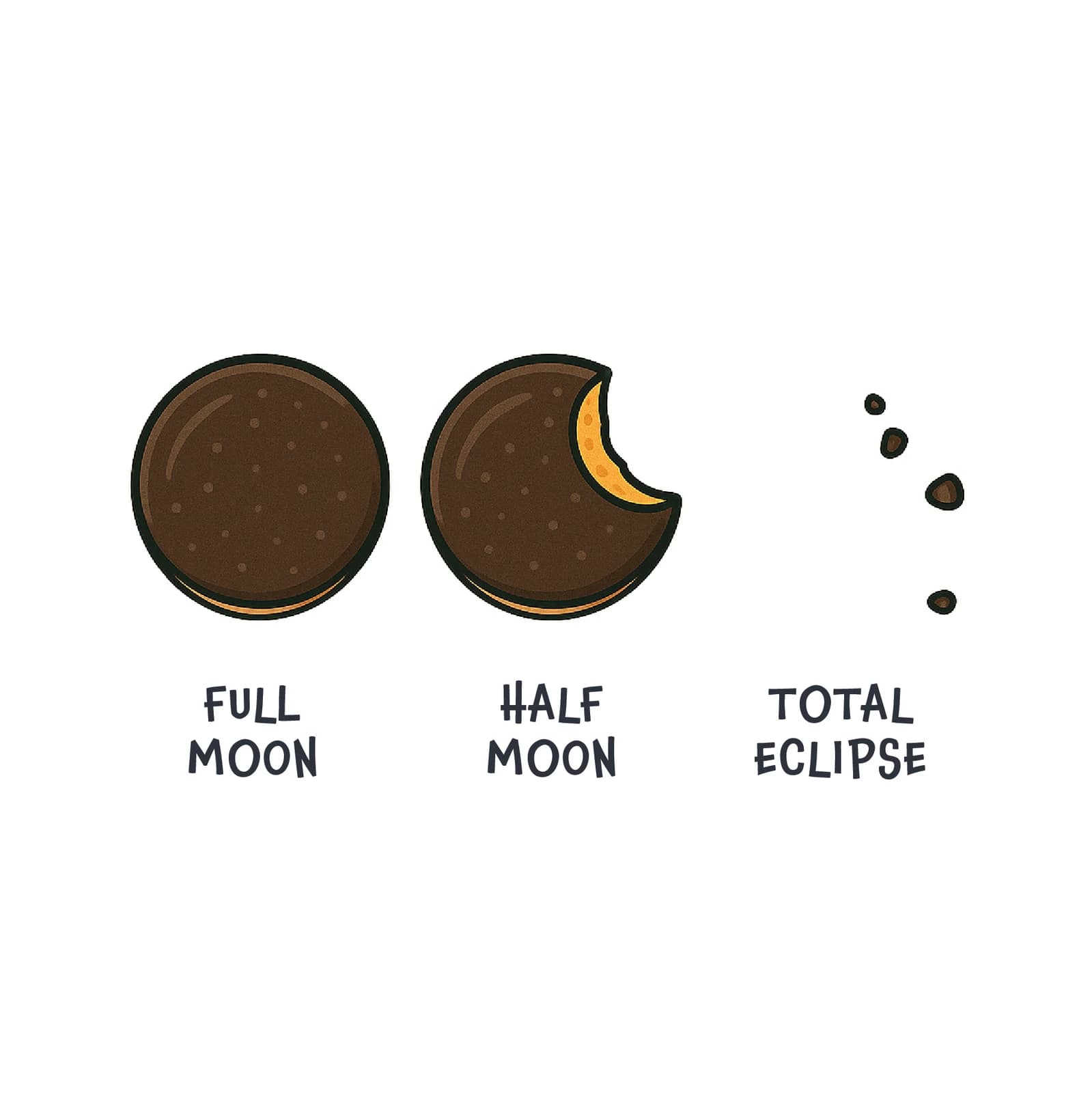 Jaffa Cakes Moon Phases Humour Card