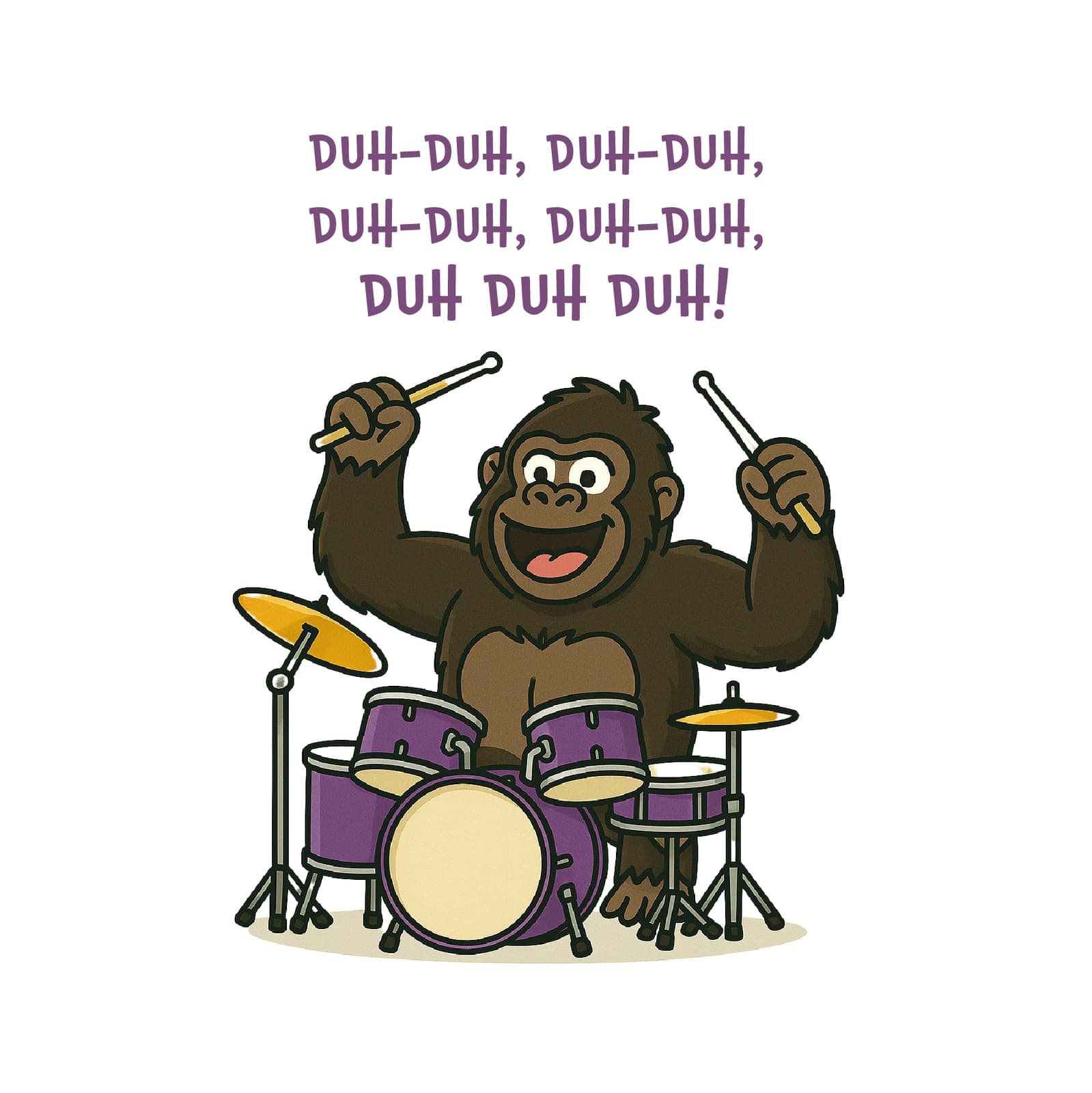 Gorilla Drummer Cadbury Advert Card