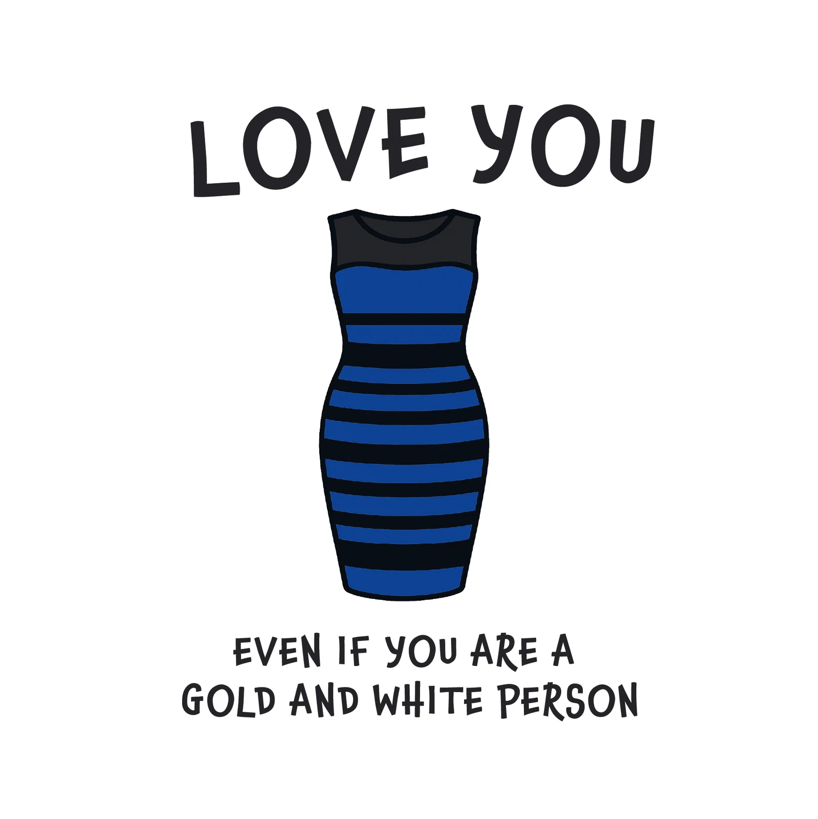 The Dress Optical Illusion Love Card