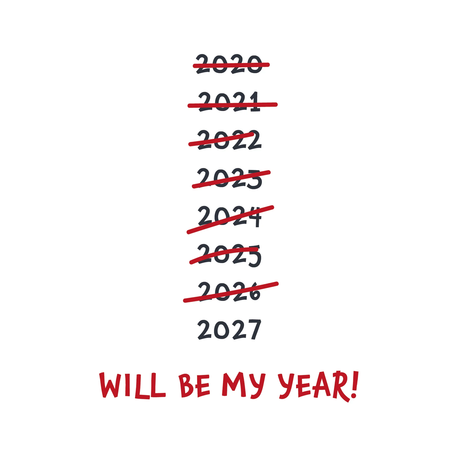 New Year 2027 Optimism Card