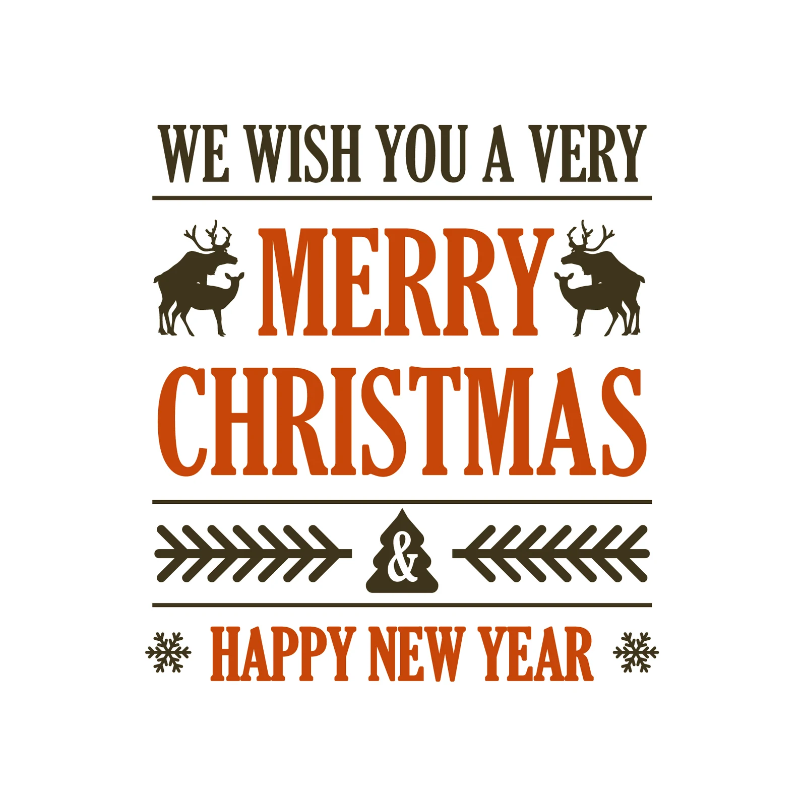 Traditional Merry Christmas & Happy New Year