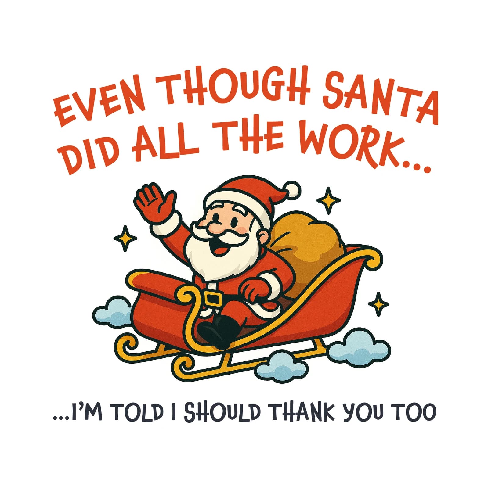 Santa's Work Thank You Card