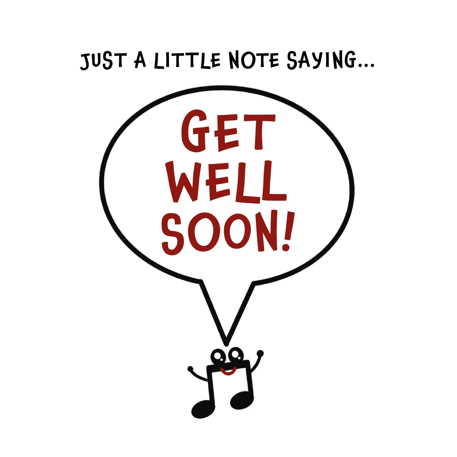 Little Note Get Well Soon Card