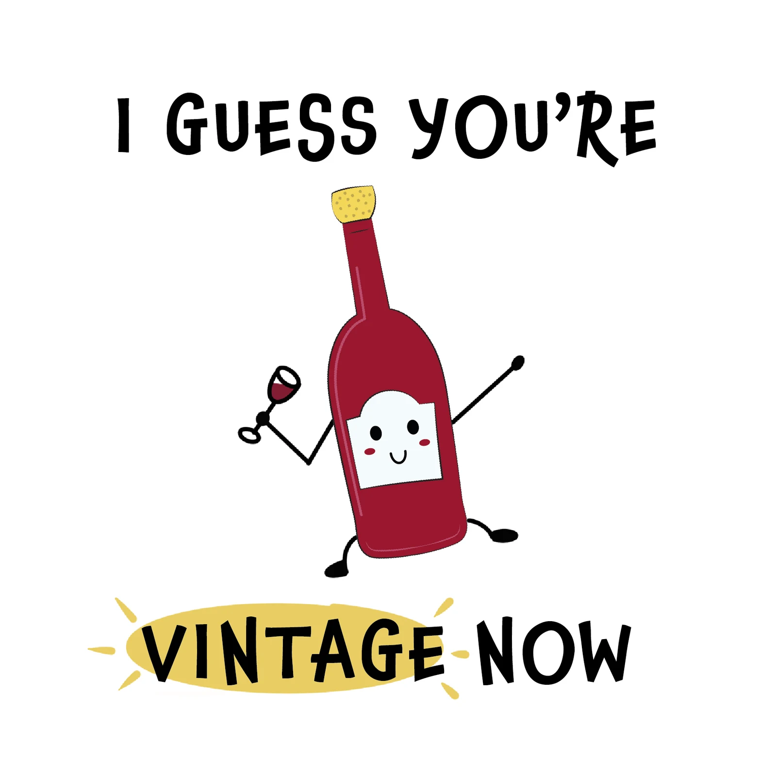 Vintage Wine Lover's Birthday Card