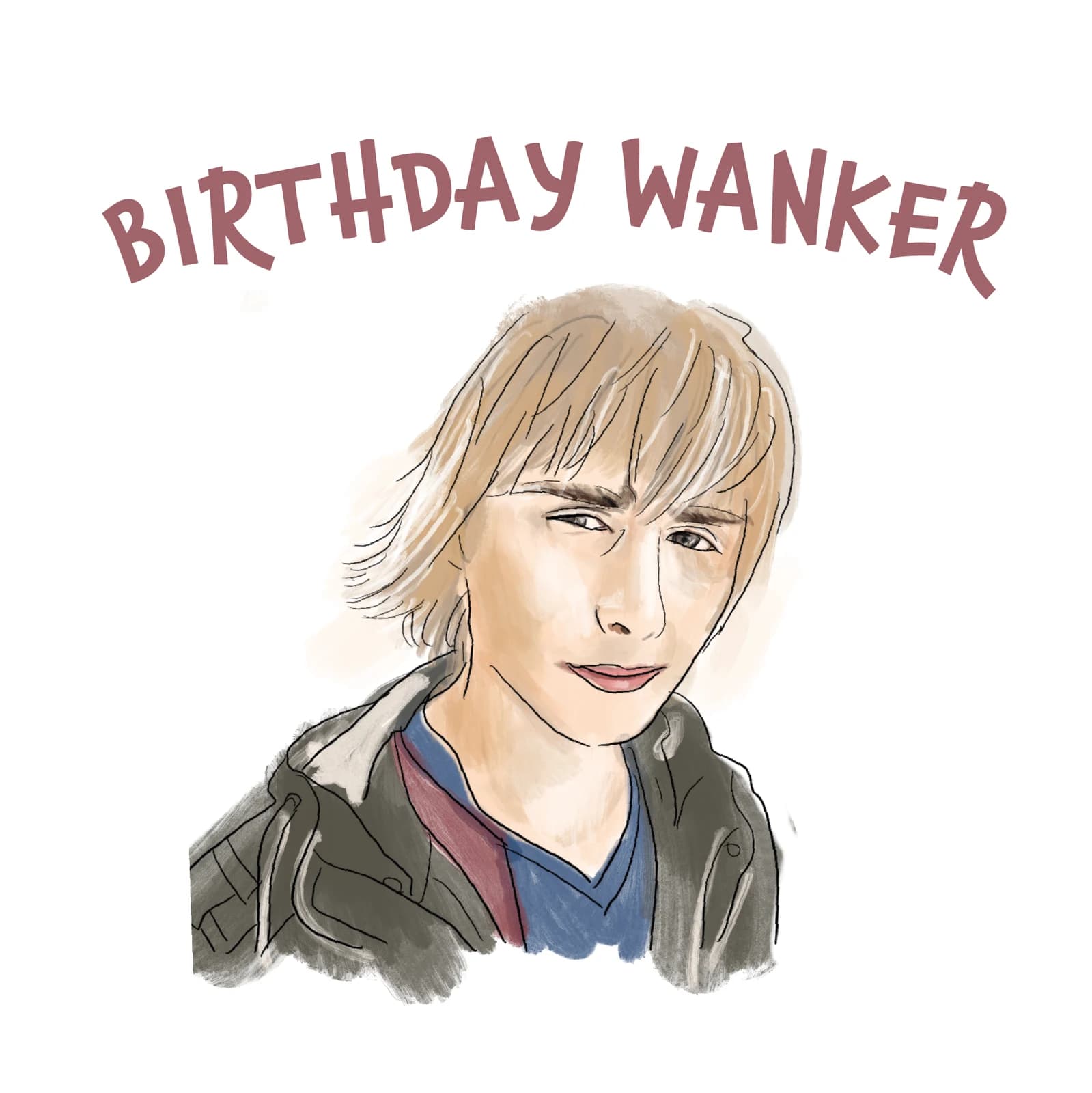 Cheeky Birthday Wanker Insult Card