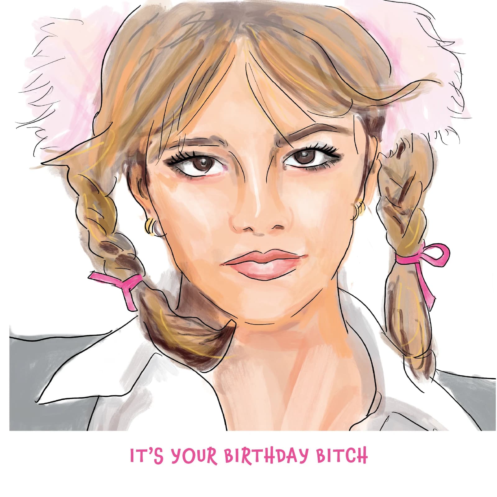Cheeky Britney Spears Birthday Card