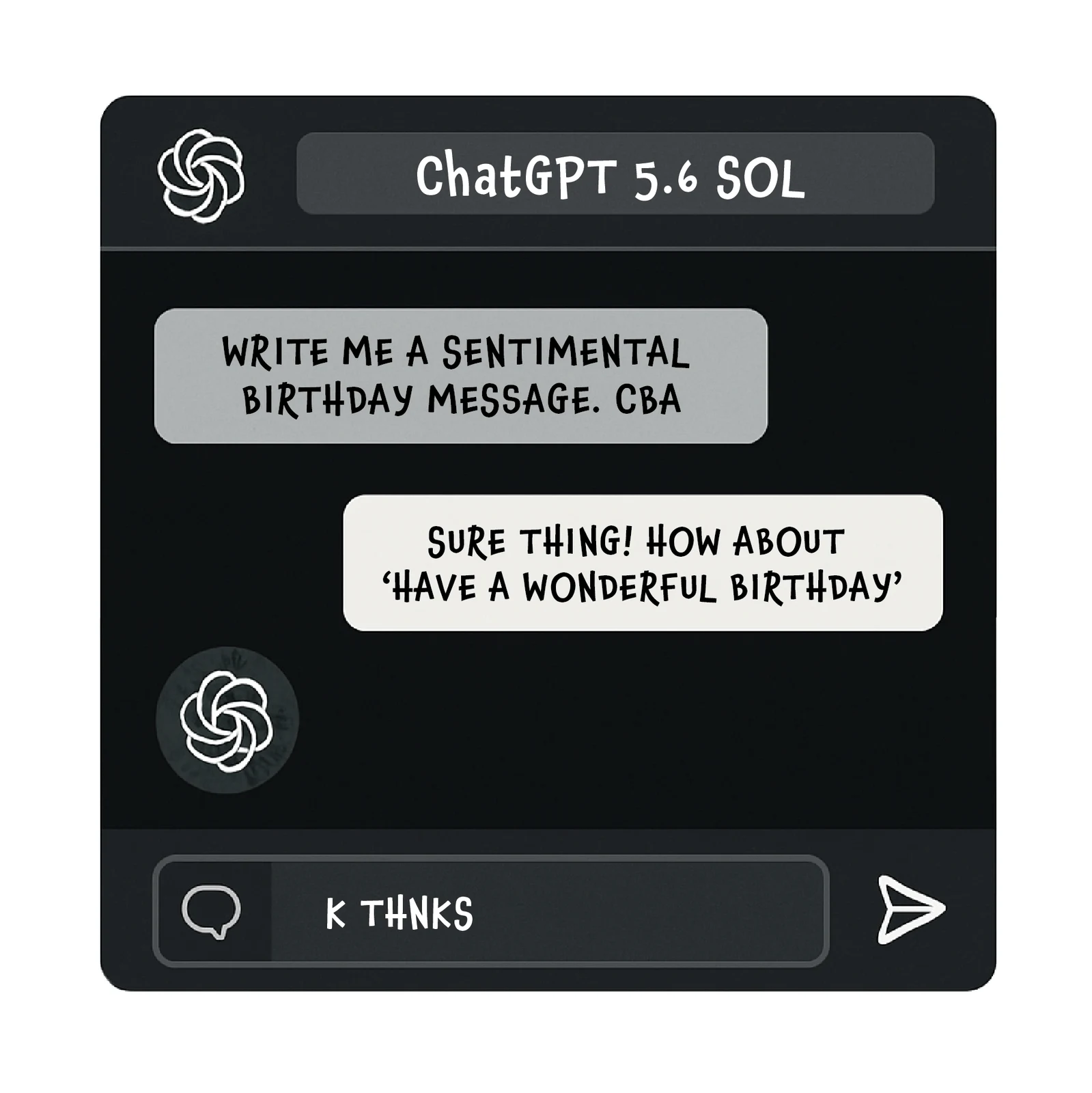 ChatGPT-Inspired Birthday Card