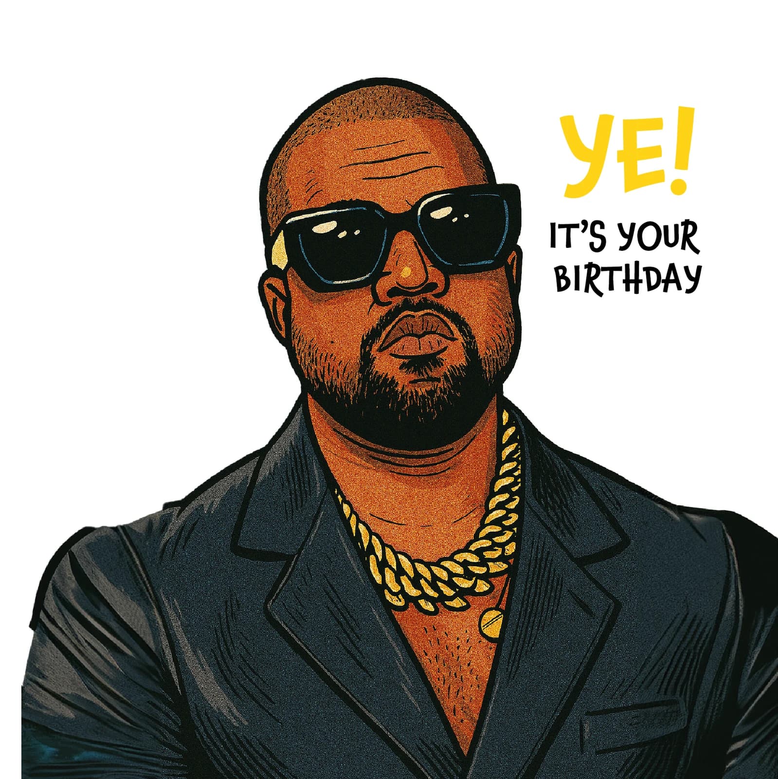 Kanye West Birthday Pun Card