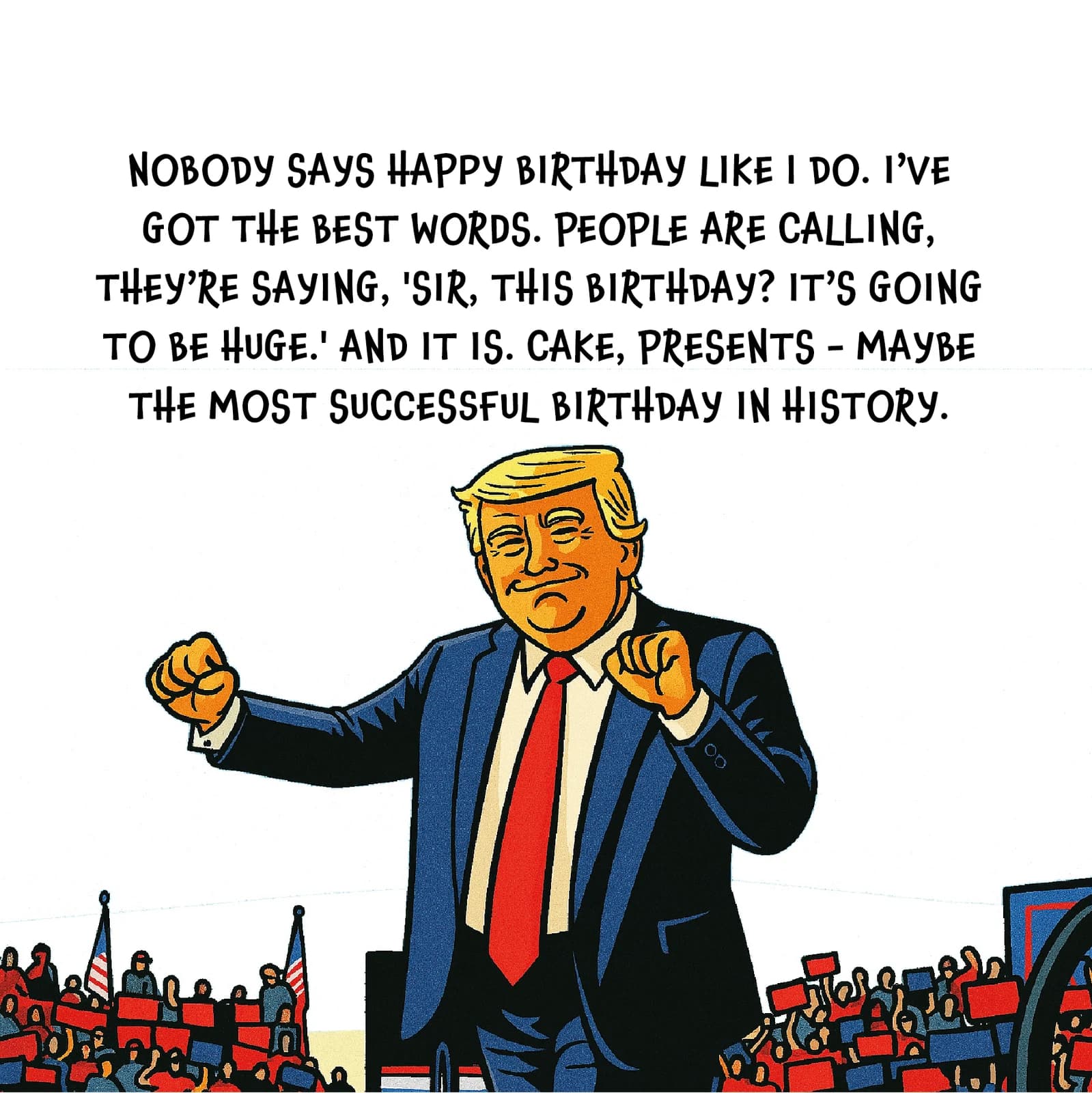 Donald Trump Parody Birthday Card