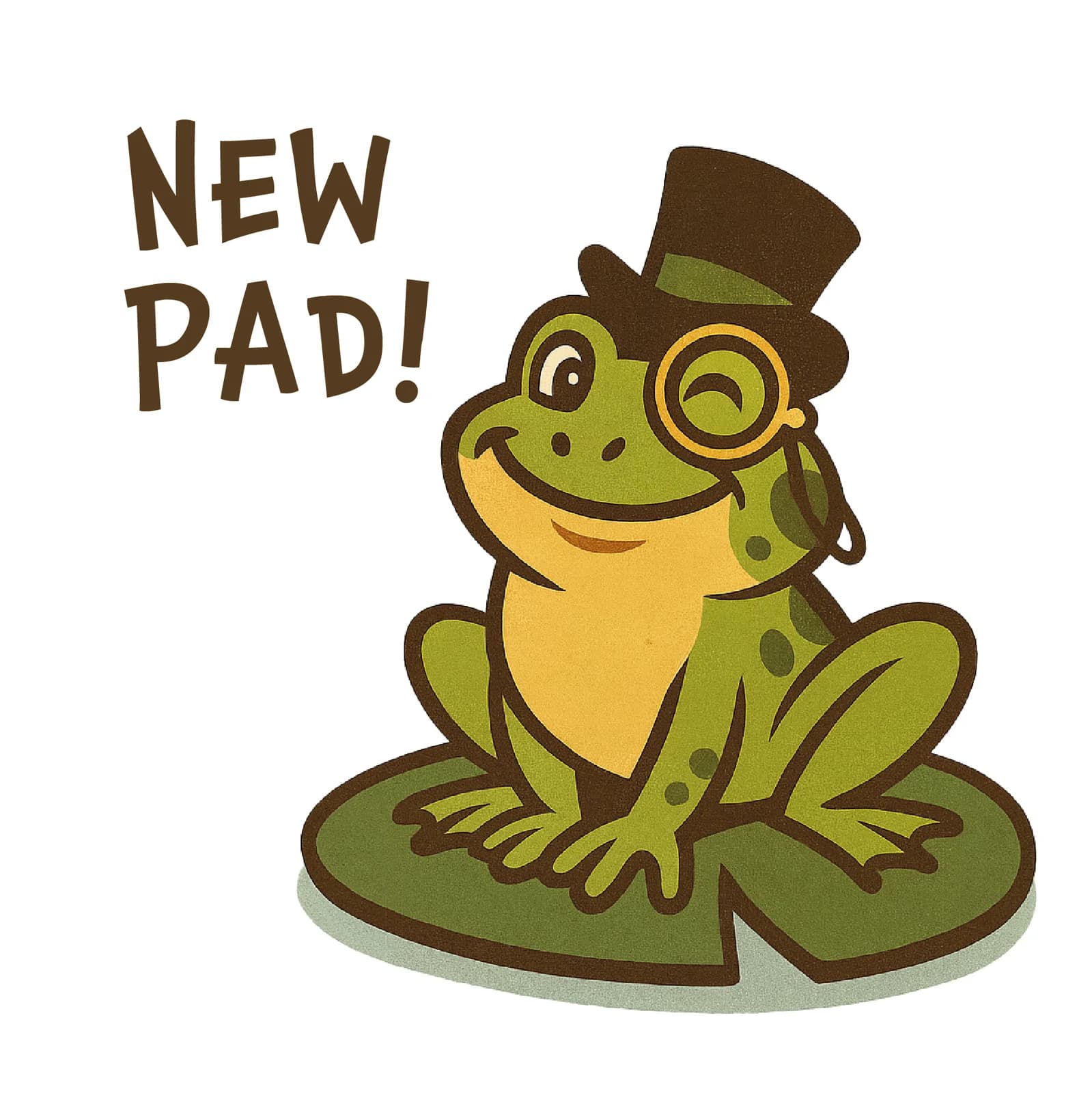 New Pad Frog Housewarming Card