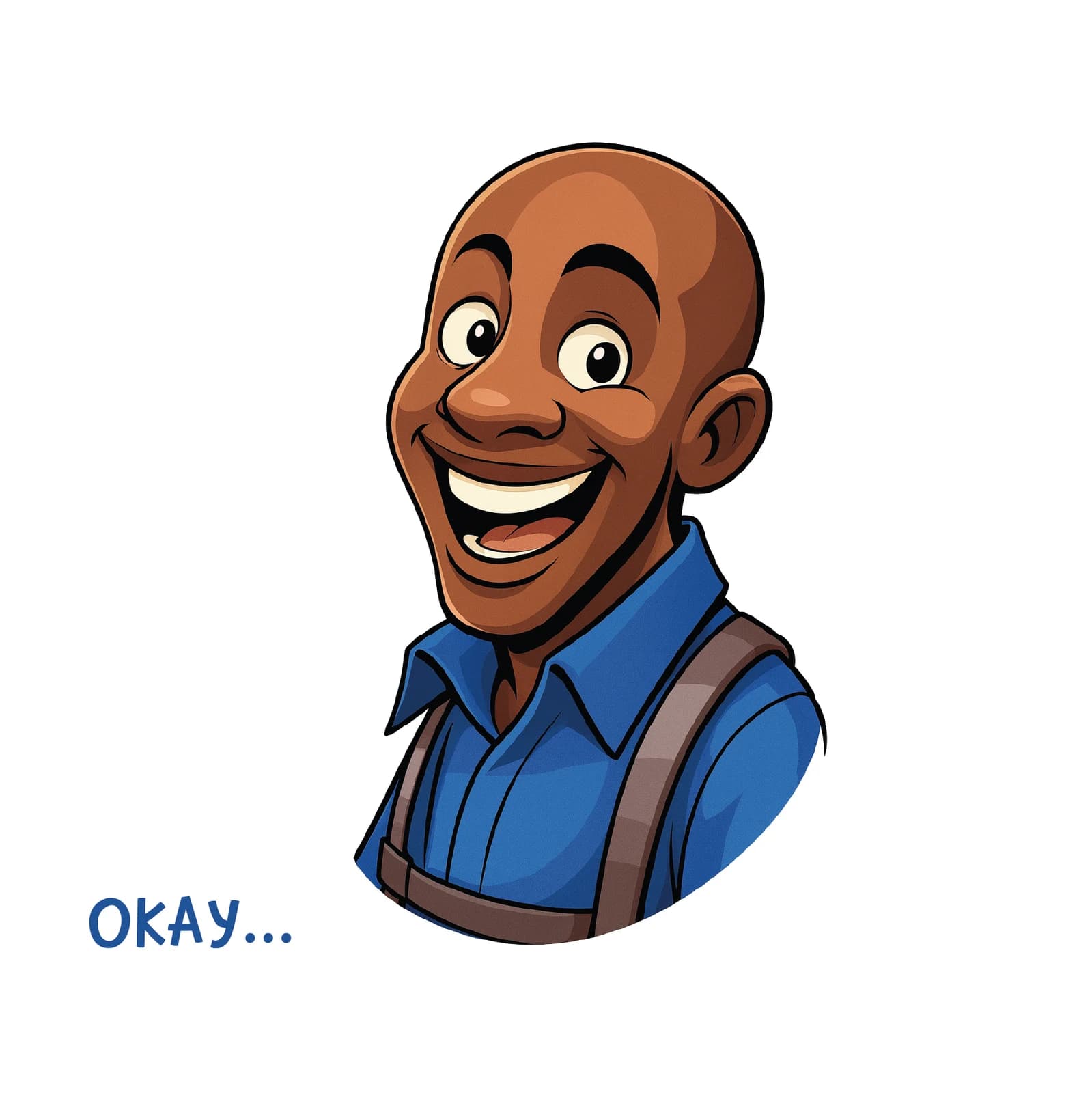 Okay Cartoon Man Humour Card
