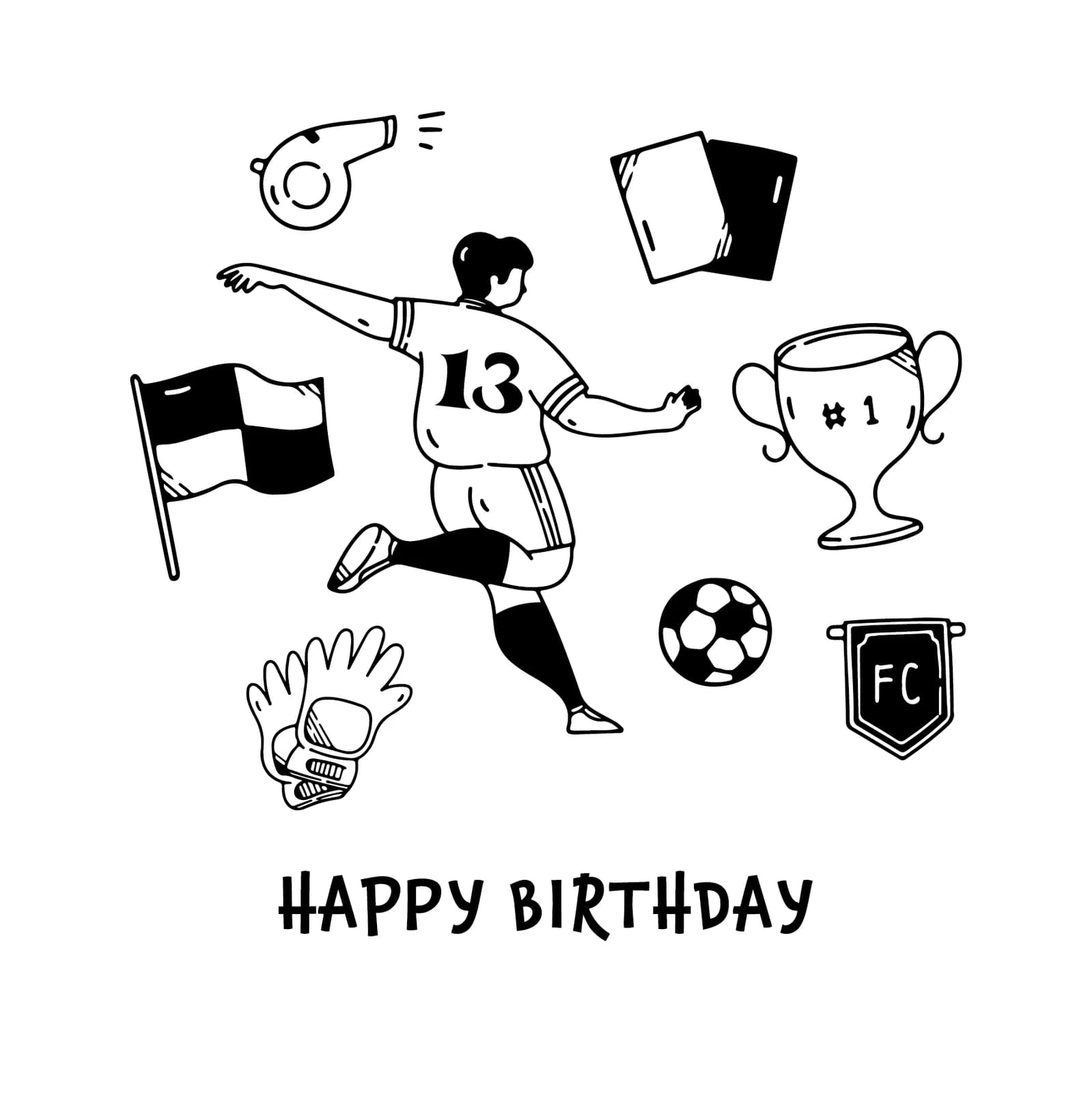 Football Fan Birthday Card
