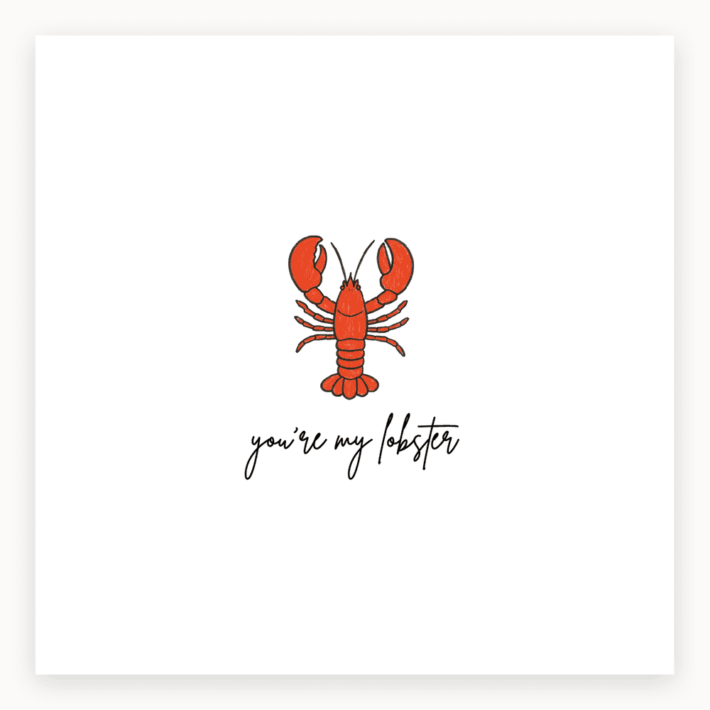 You're My Lobster Romantic Card